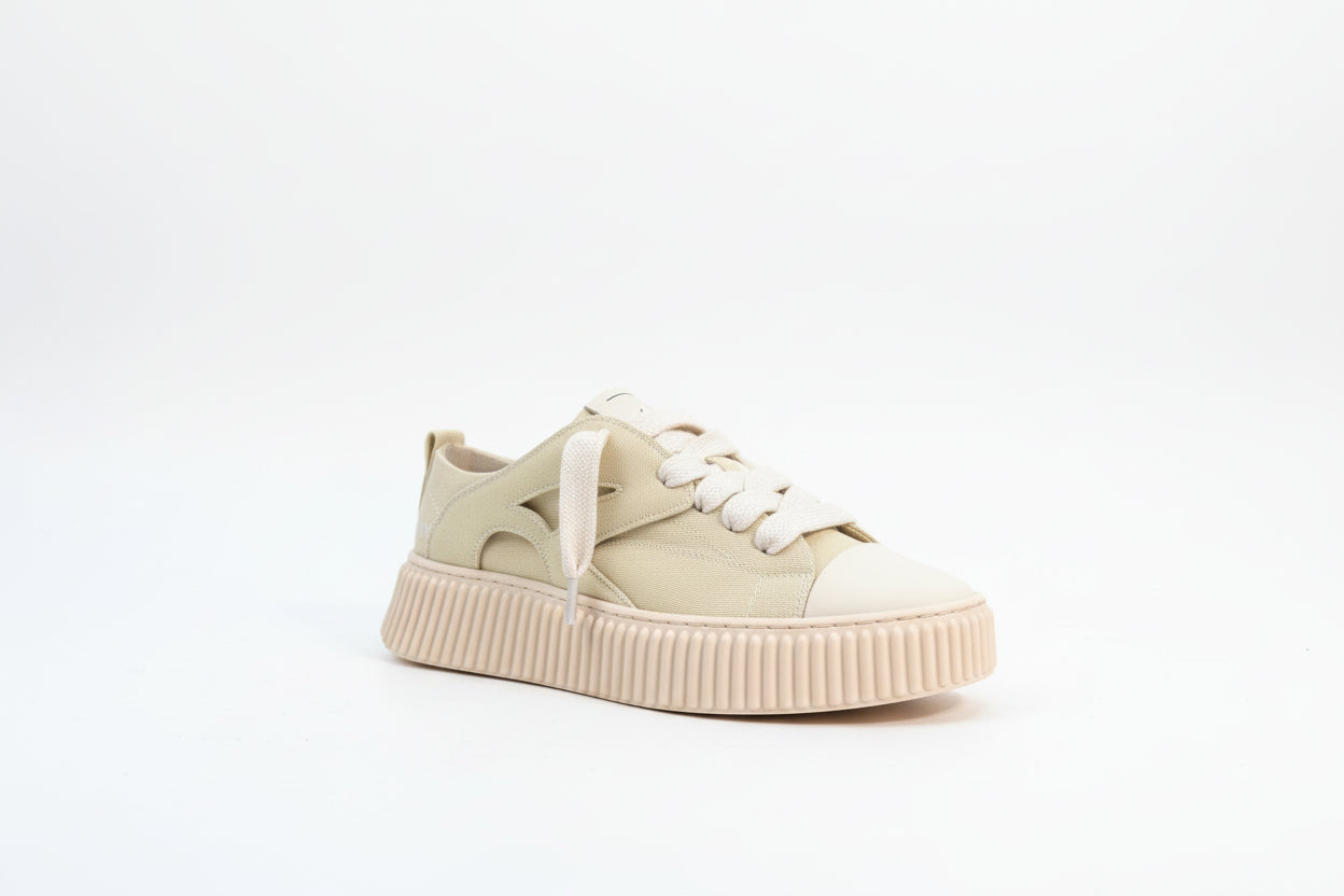 RHUN - סניקרס מבד SKATE 2020 Beige Canvas