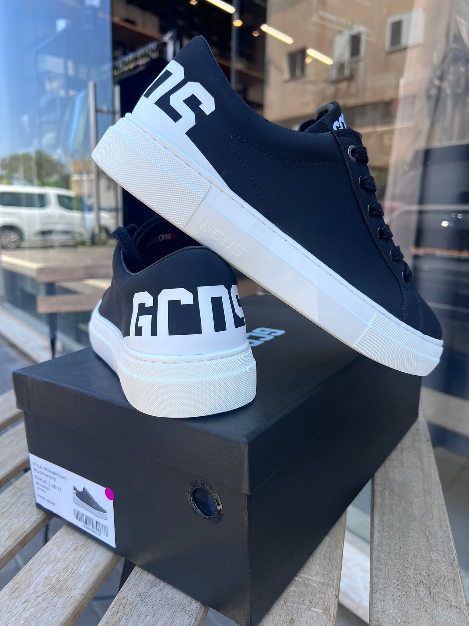 GCDS - סניקרס GC242MF05 010 BLACK MEN SHOES LEATHER