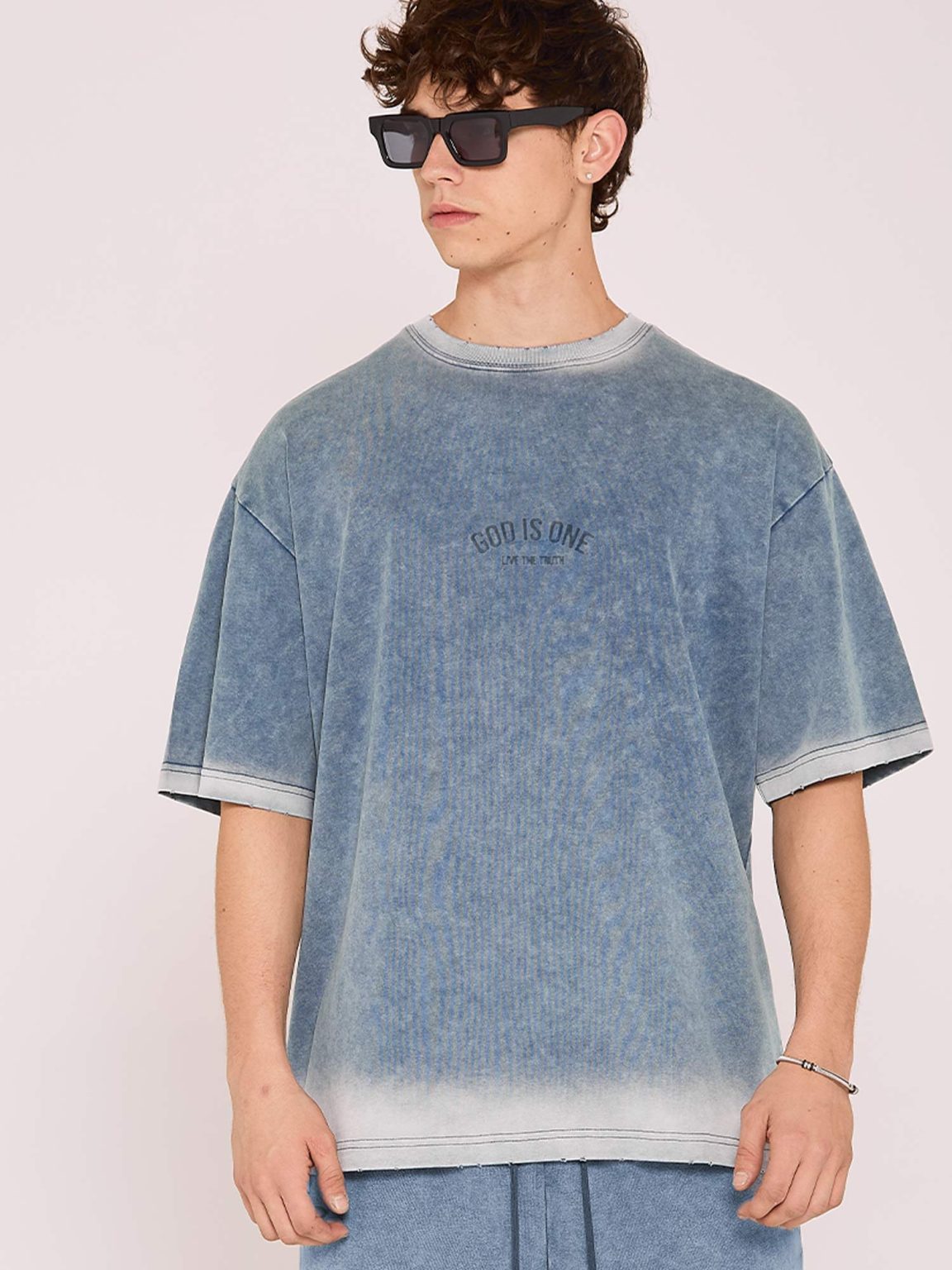 קרייזר - טי שירט באפקט דהוי אוברסייז Wash Tee27-102