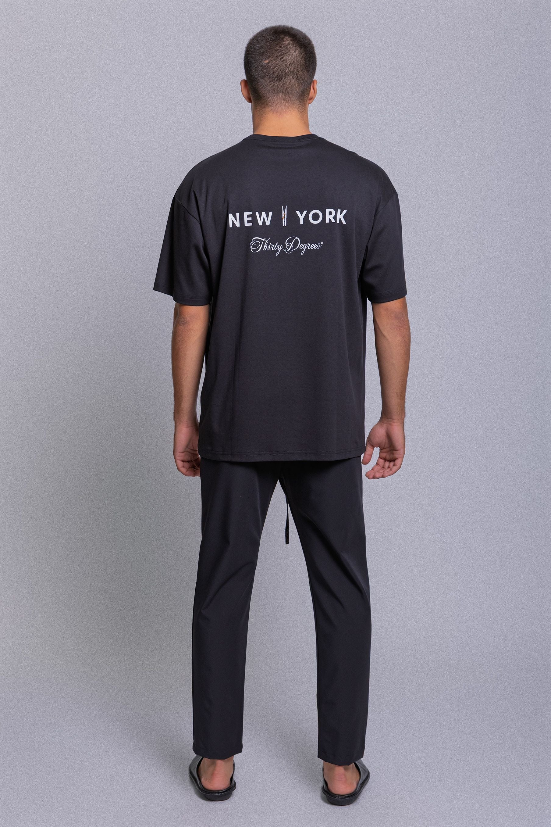 THIRTY DEGREES חולצה טי NEW YORK CLIP 30SS26-14