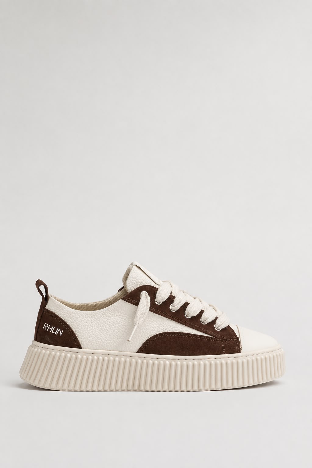 RHUN - סניקרס Treble 2027 Beige Grain Leather Brown Suede