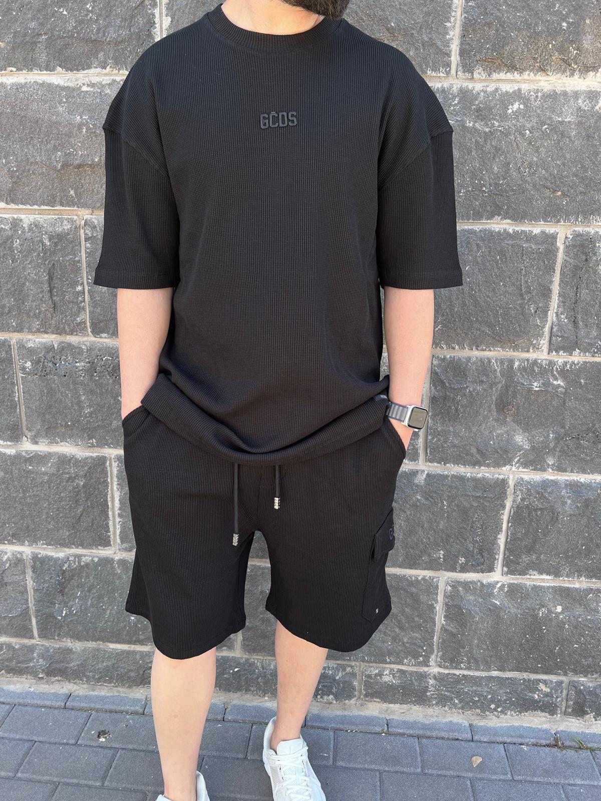 GCDS - חליפה וופל אוברסייז 100% כותנה GC251MS02