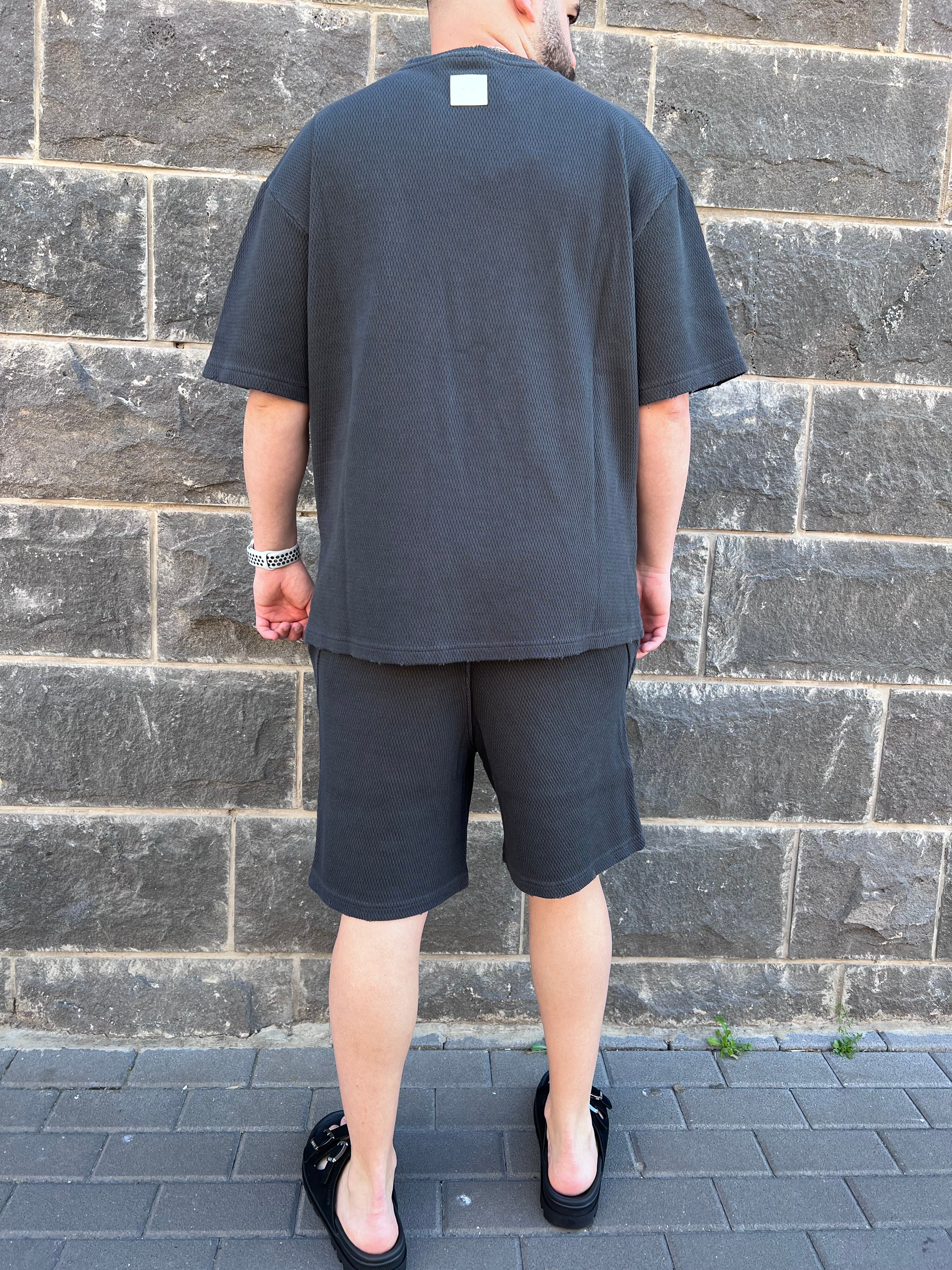 קרייזר - מכנסיים ברמודה וופל ERAN GRAY