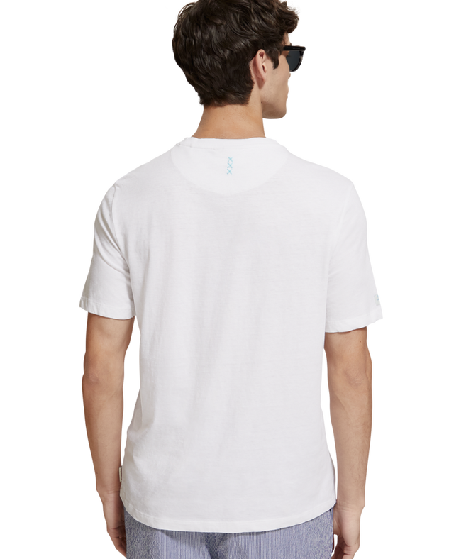 סקוץ' אנד סודה - חולצה טי שרוול קצר בצבע לבן - 175657 0006