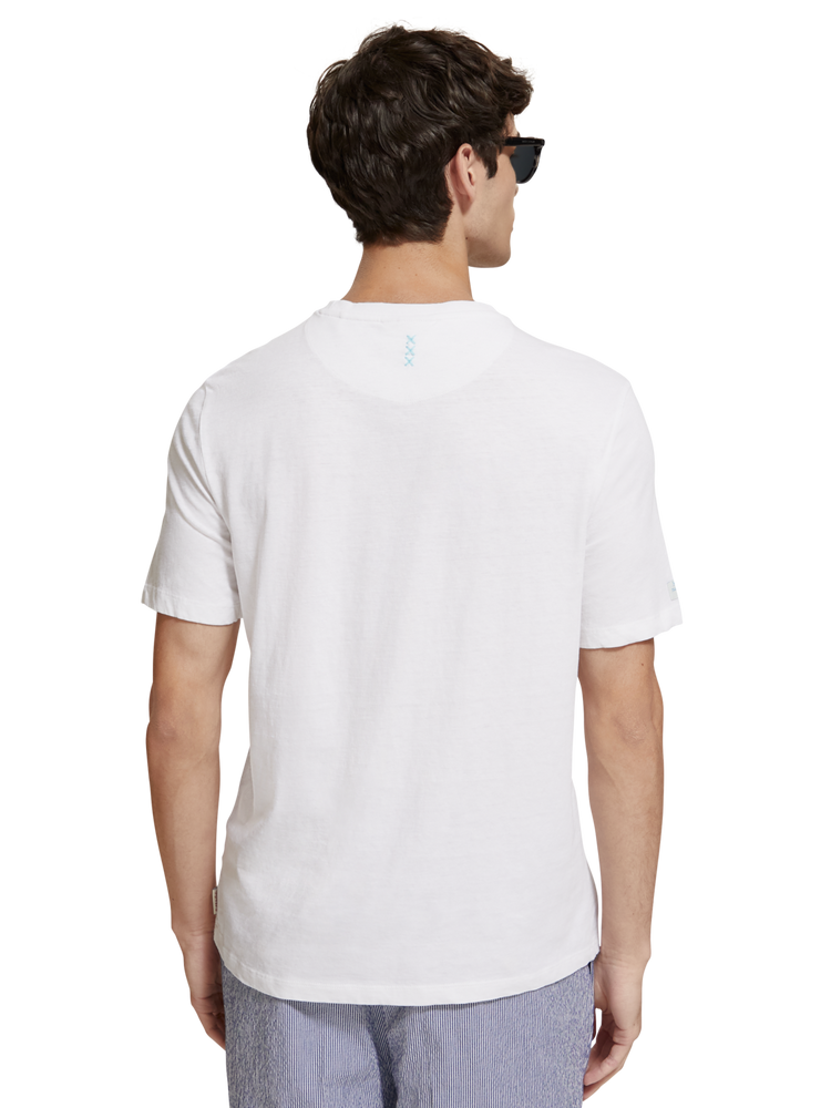 סקוץ' אנד סודה - חולצה טי שרוול קצר בצבע לבן - 175657 0006