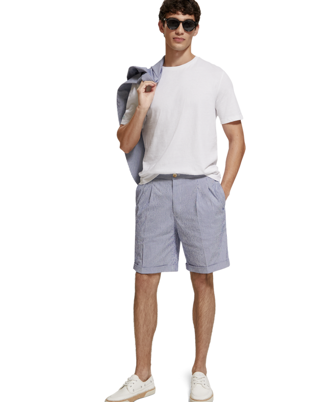 סקוץ' אנד סודה - חולצה טי שרוול קצר בצבע לבן - 175657 0006