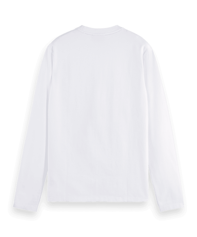 סקוץ’ אנד סודה - חולצה טי עם לוגו שרוול ארוך בצבע לבן 178775 101