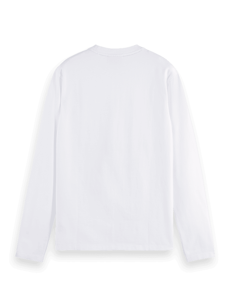 סקוץ’ אנד סודה - חולצה טי עם לוגו שרוול ארוך בצבע לבן 178775 101