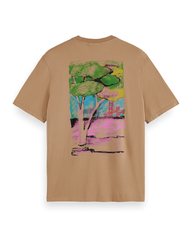 סקוץ' אנד סודה - חולצה טי שרוול קצר בצבע כאמל 178501 260