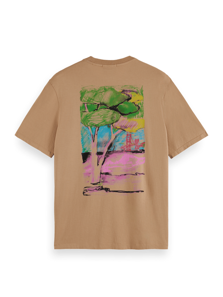 סקוץ' אנד סודה - חולצה טי שרוול קצר בצבע כאמל 178501 260