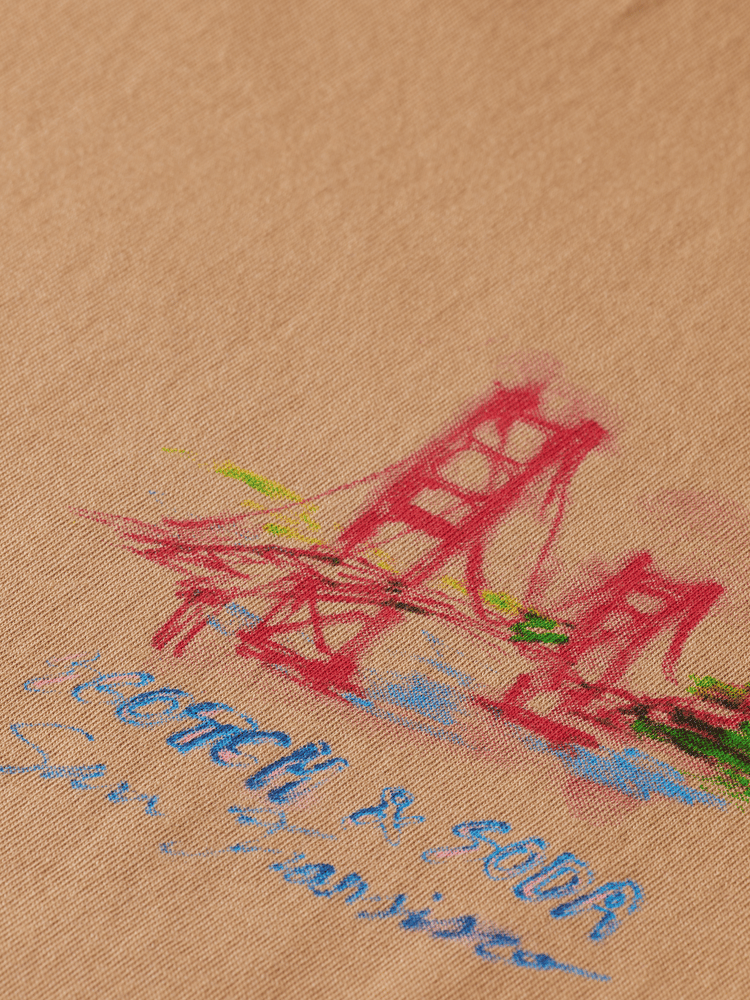 סקוץ' אנד סודה - חולצה טי שרוול קצר בצבע כאמל 178501 260