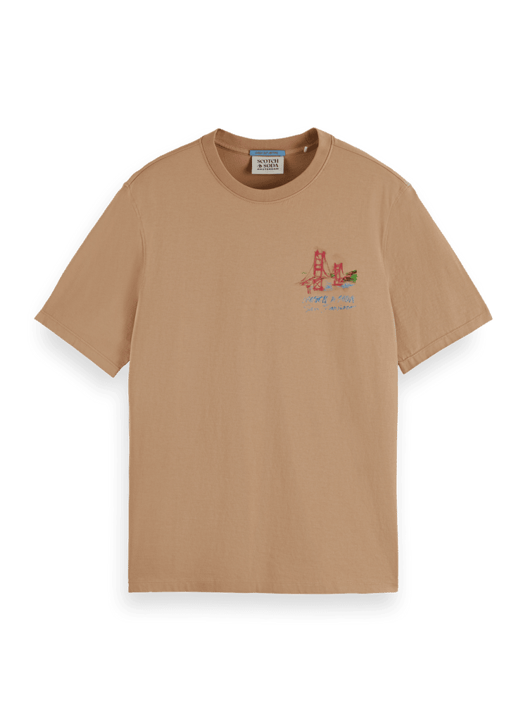 סקוץ' אנד סודה - חולצה טי שרוול קצר בצבע כאמל 178501 260