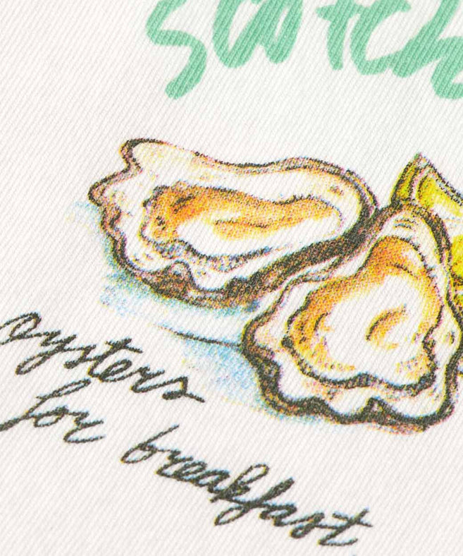 סקוץ' אנד סודה - חולצה טי אוברסייז שרוול קצר בצבע לבן 175641 0001