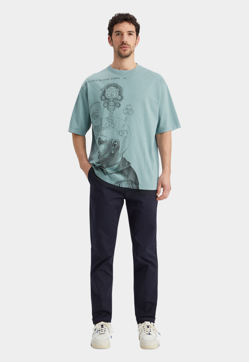 סקוץ' אנד סודה - חולצה טי שרוול קצר בצבע תכלת 178491 410