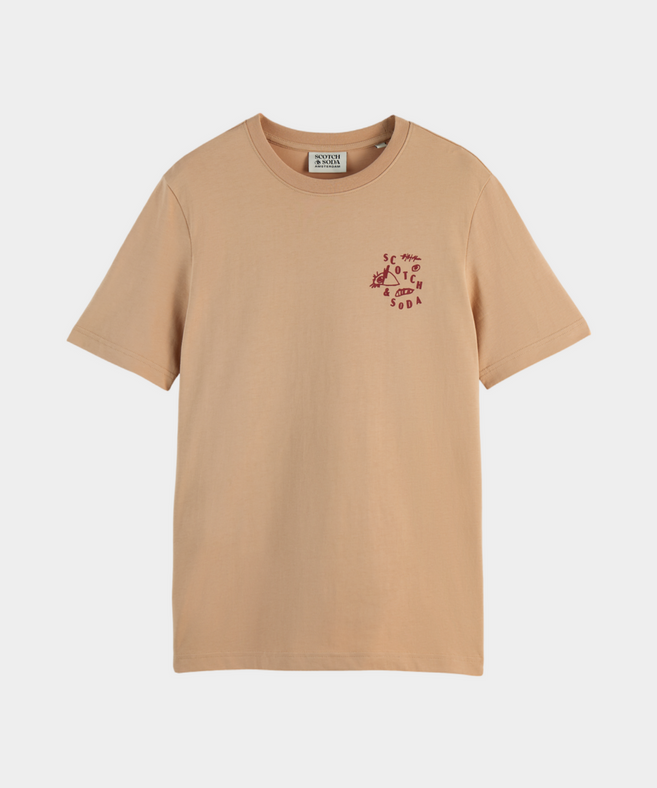 סקוץ' אנד סודה - חולצה טי שרוול קצר בצבע שמנת 180047 230 SU25