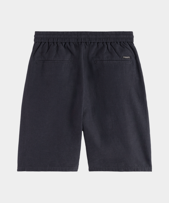 סקוץ’ אנד סודה – מכנס ברמודה פשתן 180322 001 CORE בצבע שחיר