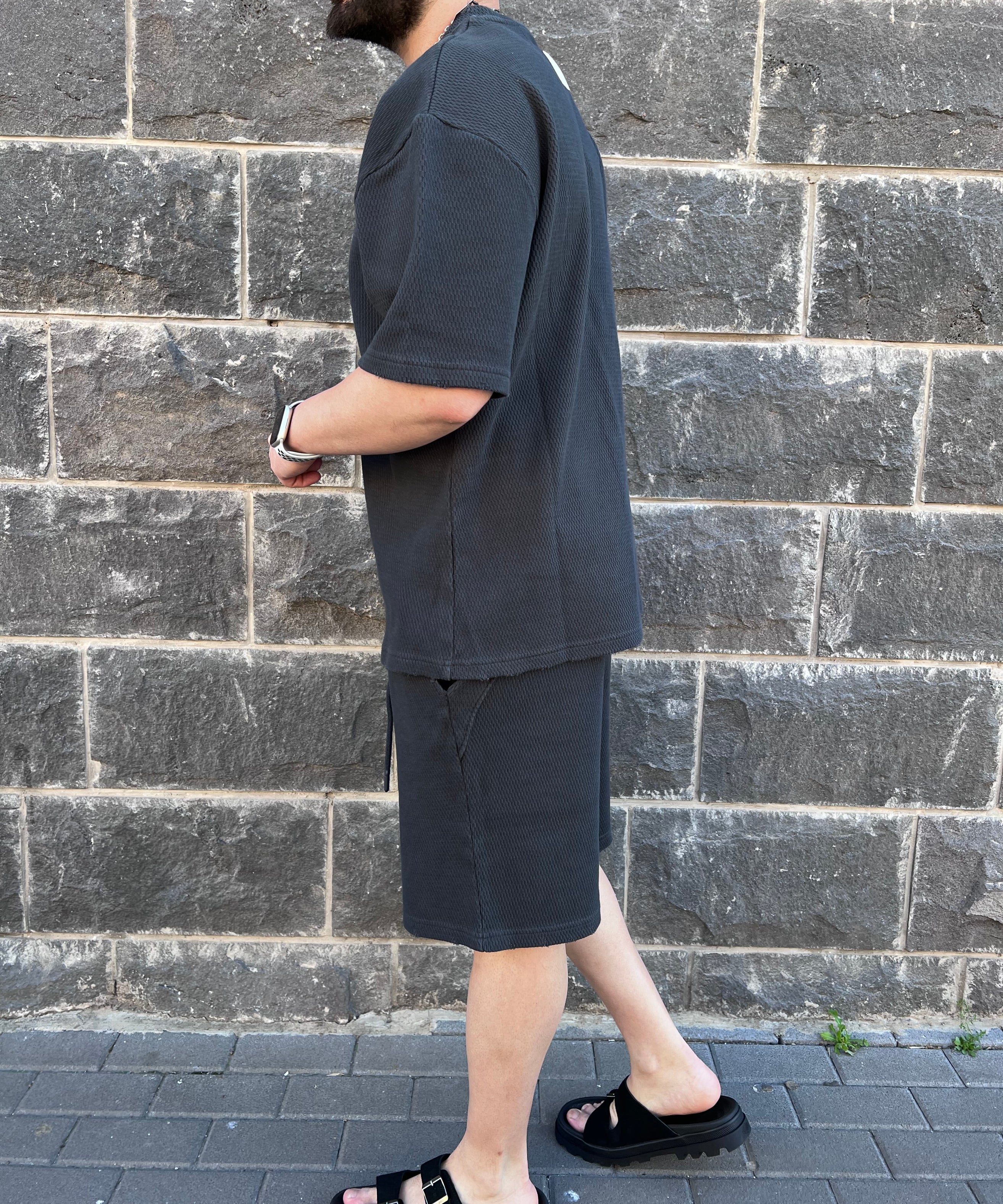 קרייזר - מכנסיים ברמודה וופל ERAN GRAY