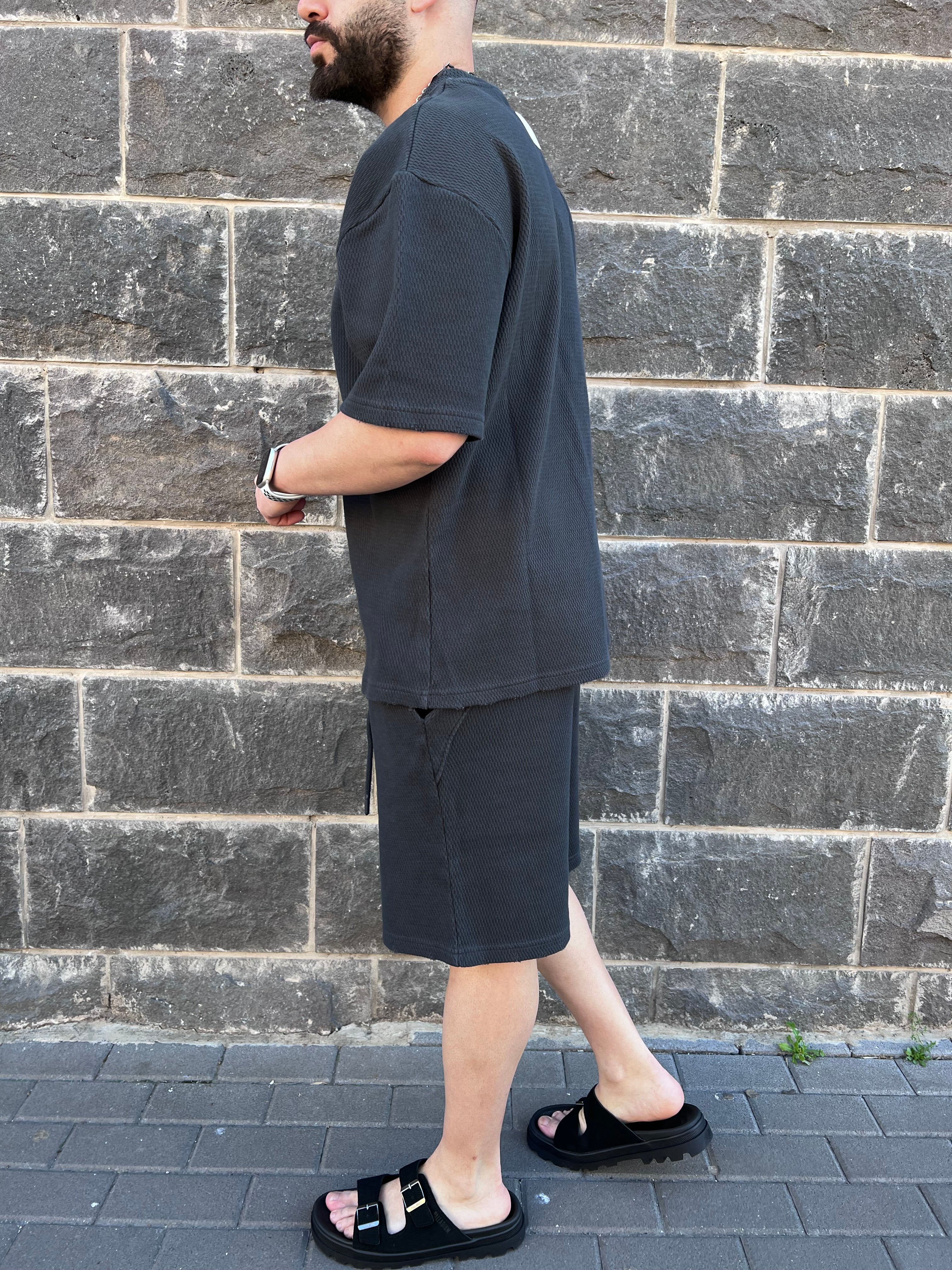 קרייזר - מכנסיים ברמודה וופל ERAN GRAY