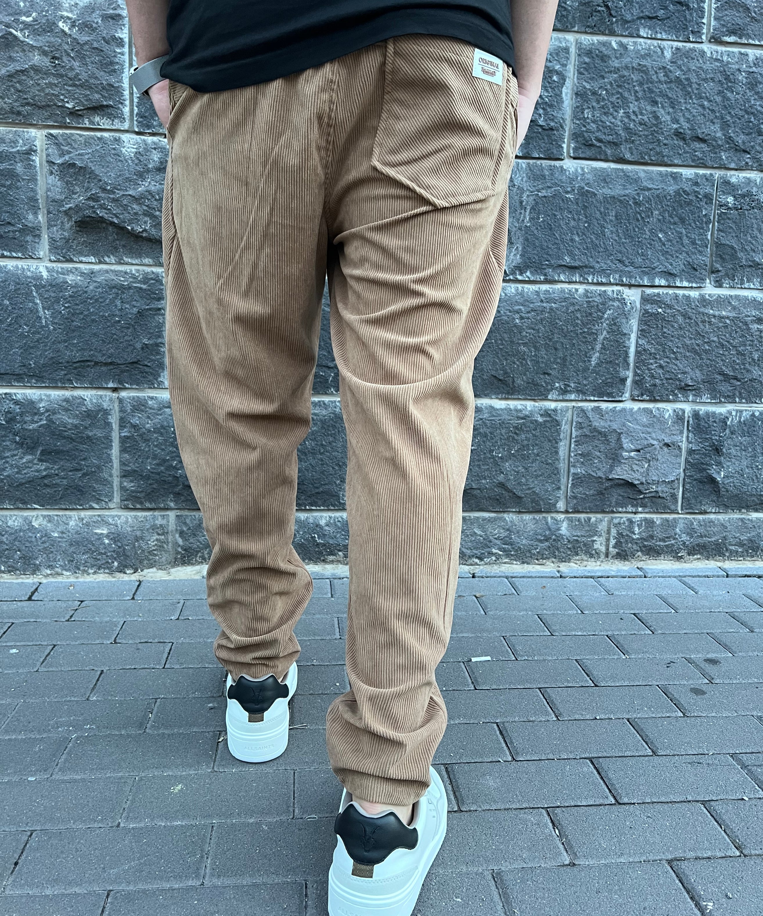 דה לוקה - מכנס קורדורוי בצבע חום 7093 04