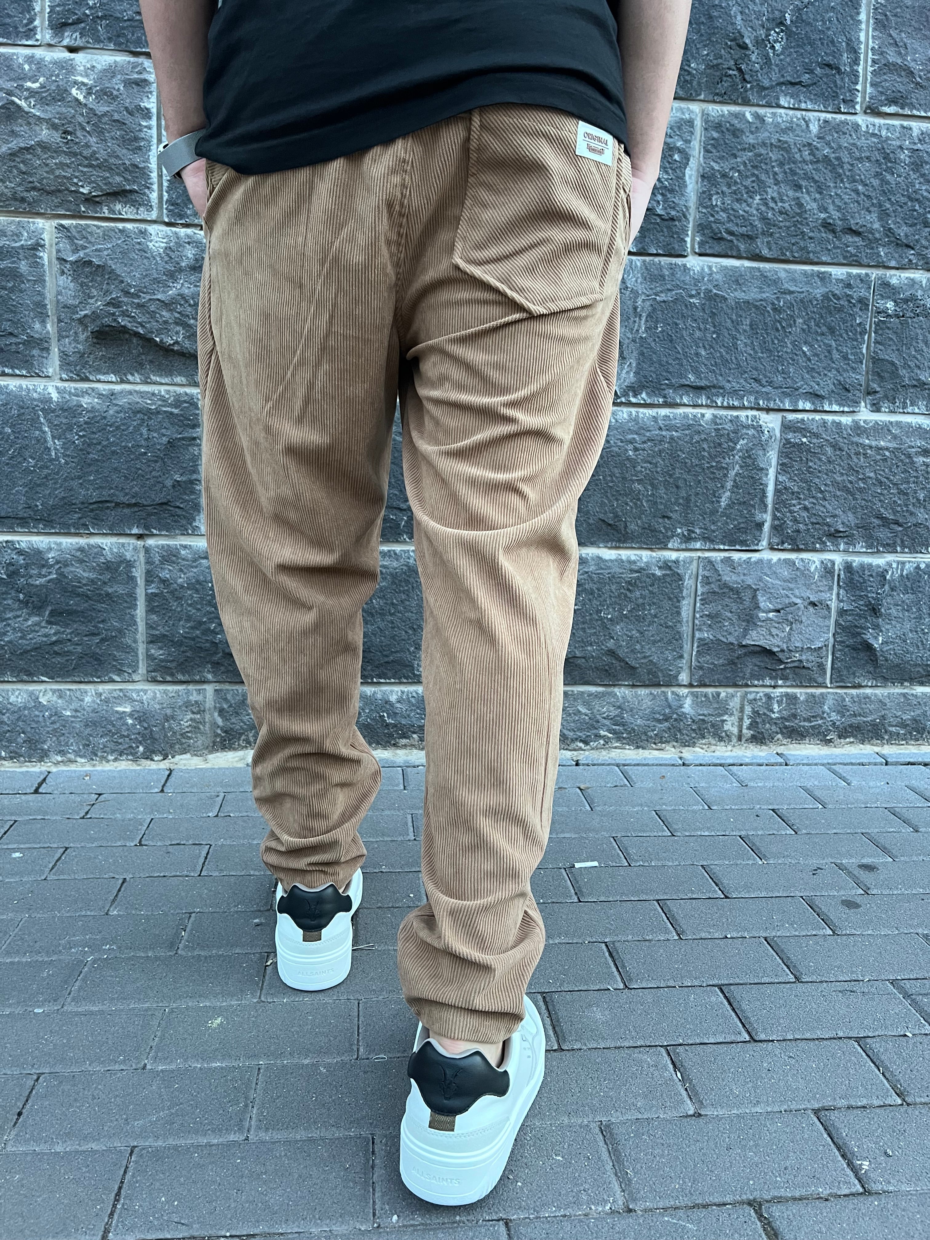 דה לוקה - מכנס קורדורוי בצבע חום 7093 04