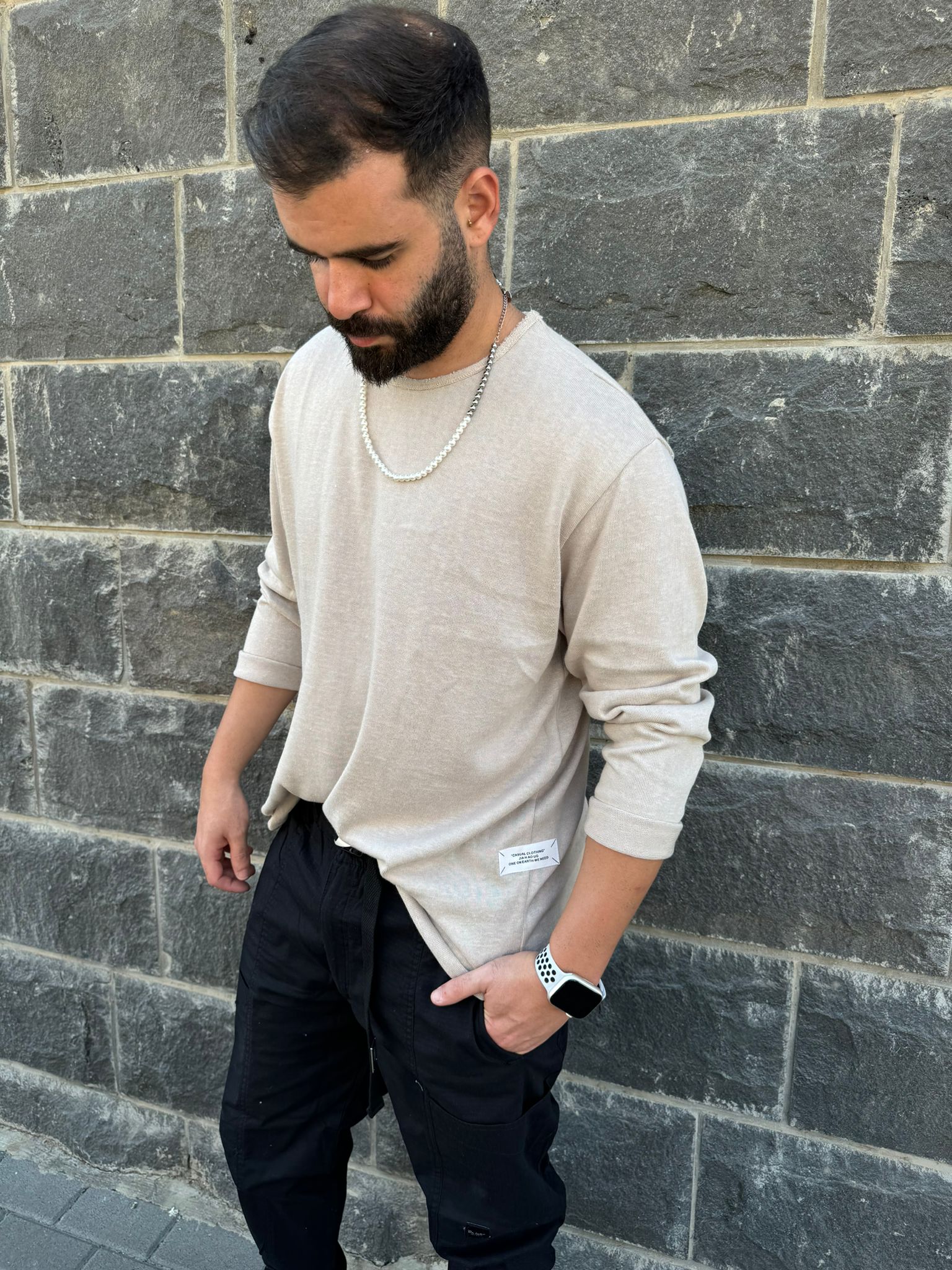 דה לוקה - סלאב פשתן ארוך שמנת 7089 02