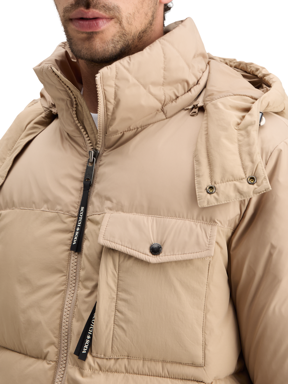 סקוץ’ אנד סודה - מעיל בצבע שמנת 178601 260