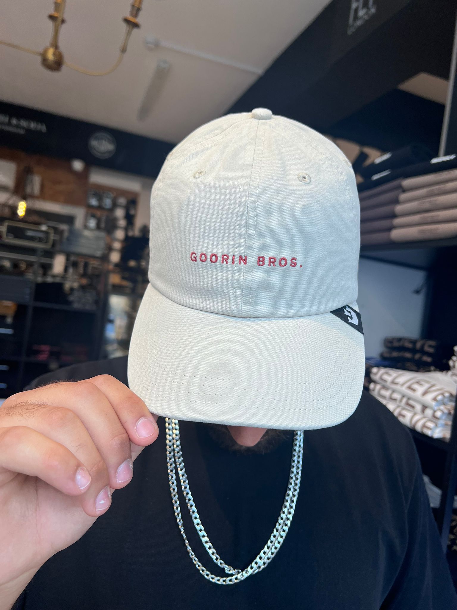 גורין ברוס - כובע מצחיה PAPA CAP בצבע שמנת One Size 101-1541