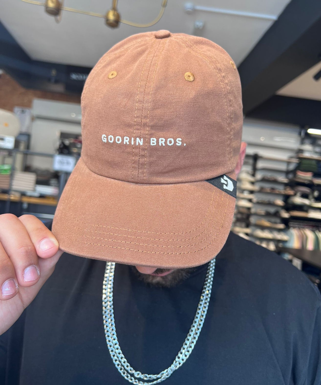 גורין ברוס - כובע מצחיה PAPA CAP בצבע חום One Size 101-1541