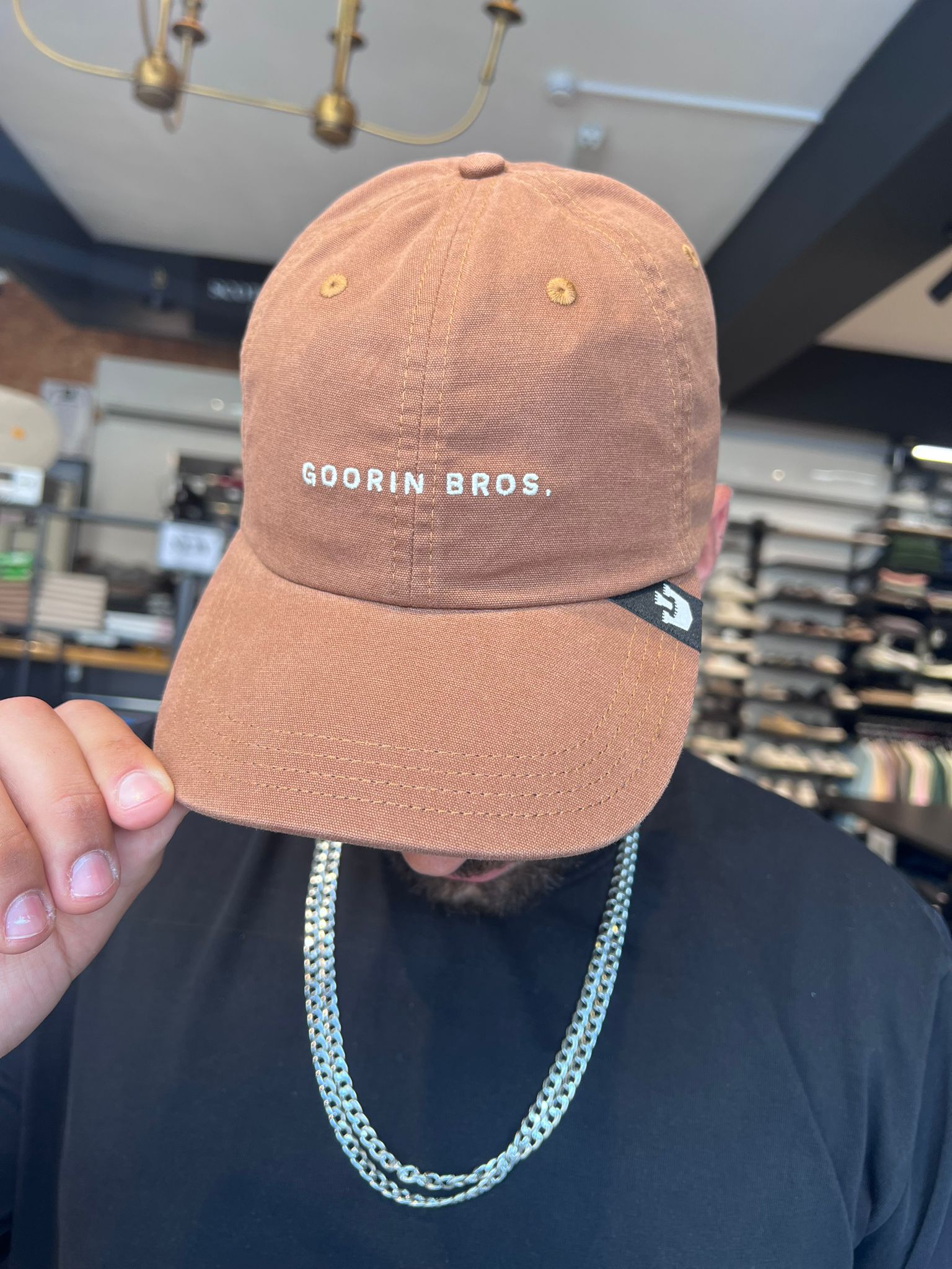 גורין ברוס - כובע מצחיה PAPA CAP בצבע חום One Size 101-1541