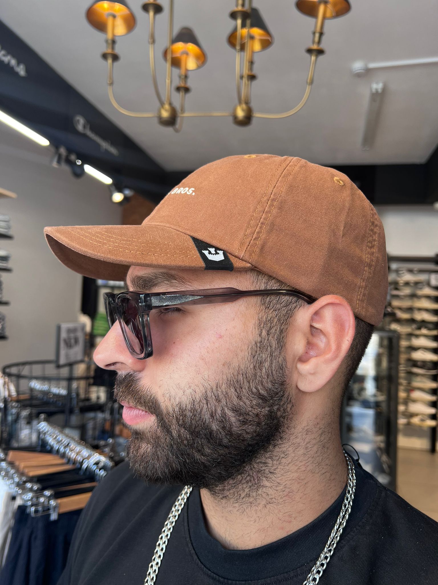 גורין ברוס - כובע מצחיה PAPA CAP בצבע חום One Size 101-1541