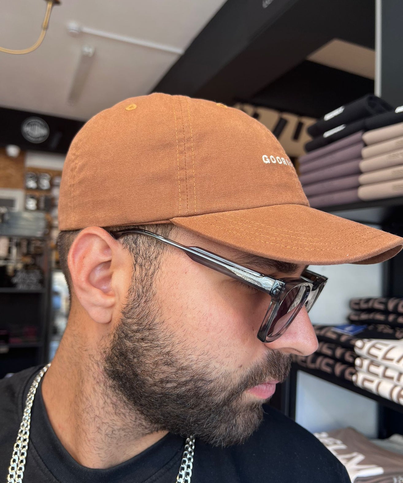 גורין ברוס - כובע מצחיה PAPA CAP בצבע חום One Size 101-1541