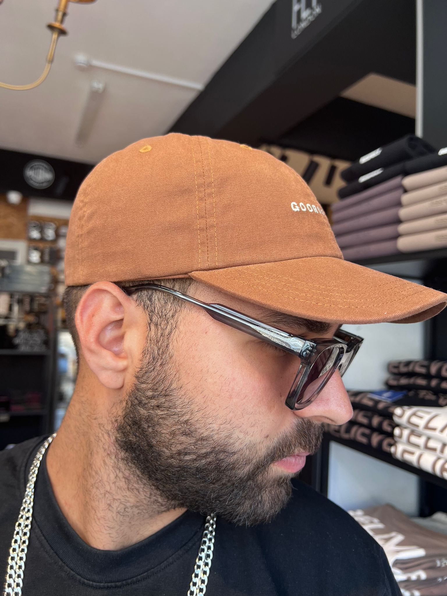 גורין ברוס - כובע מצחיה PAPA CAP בצבע חום One Size 101-1541