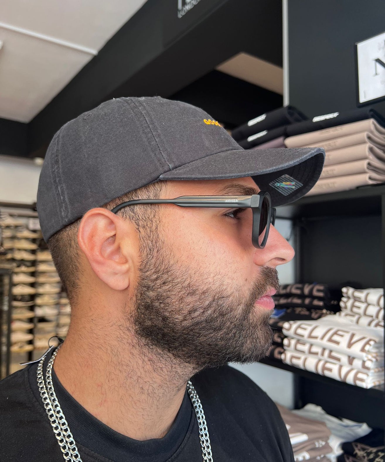 גורין ברוס - כובע מצחיה PAPA CAP בצבע שחור One Size 101-1541