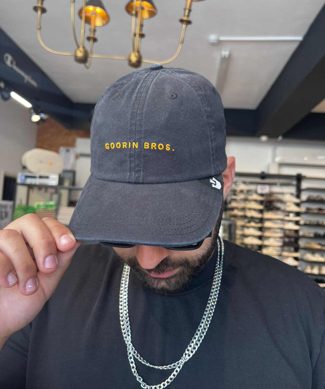 גורין ברוס - כובע מצחיה PAPA CAP בצבע שחור One Size 101-1541