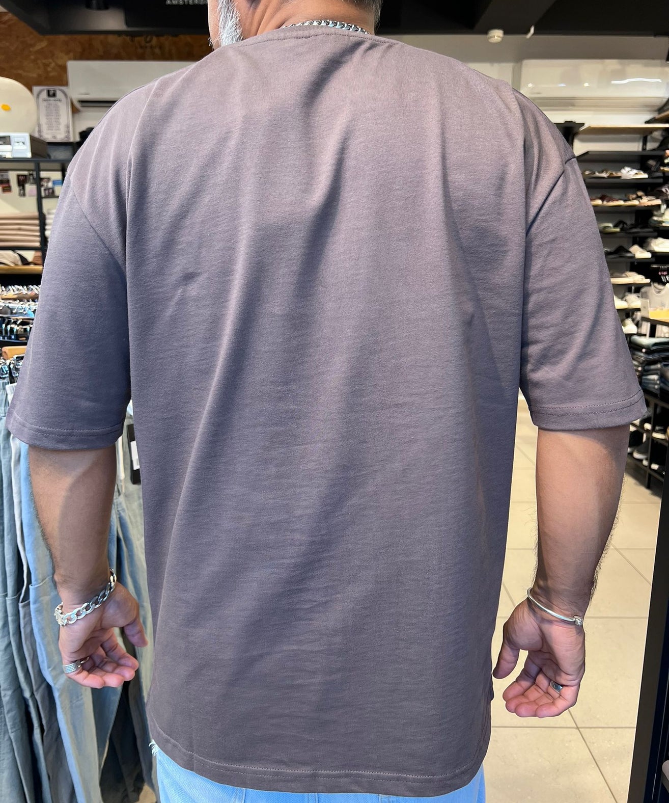 B2 52475 - קרייזר - אוברסייז שרוול קצר בצבע סגול