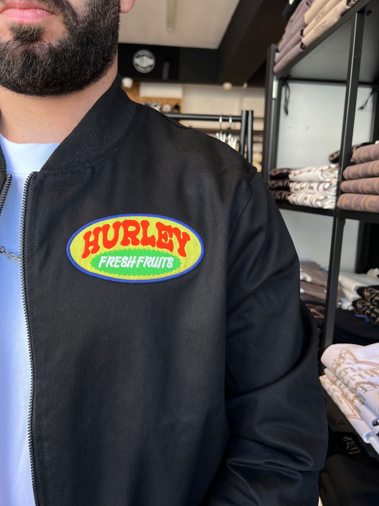 הארלי - ג'קט בצבע שחור TAU24MAR /MARCUS BOMBER JACKET