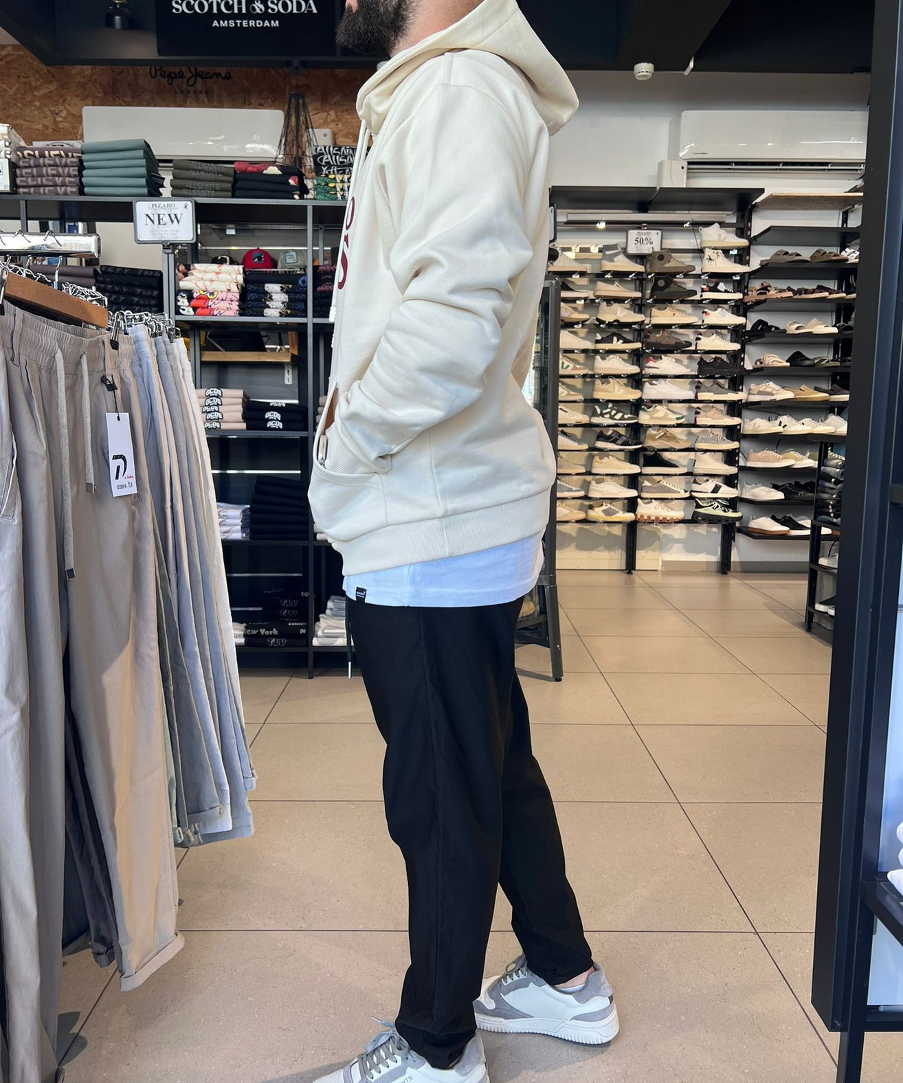 GCDS - קפוצ'יון TI AMO GCDS HOODIE   A2CM1910JG5 שמנת