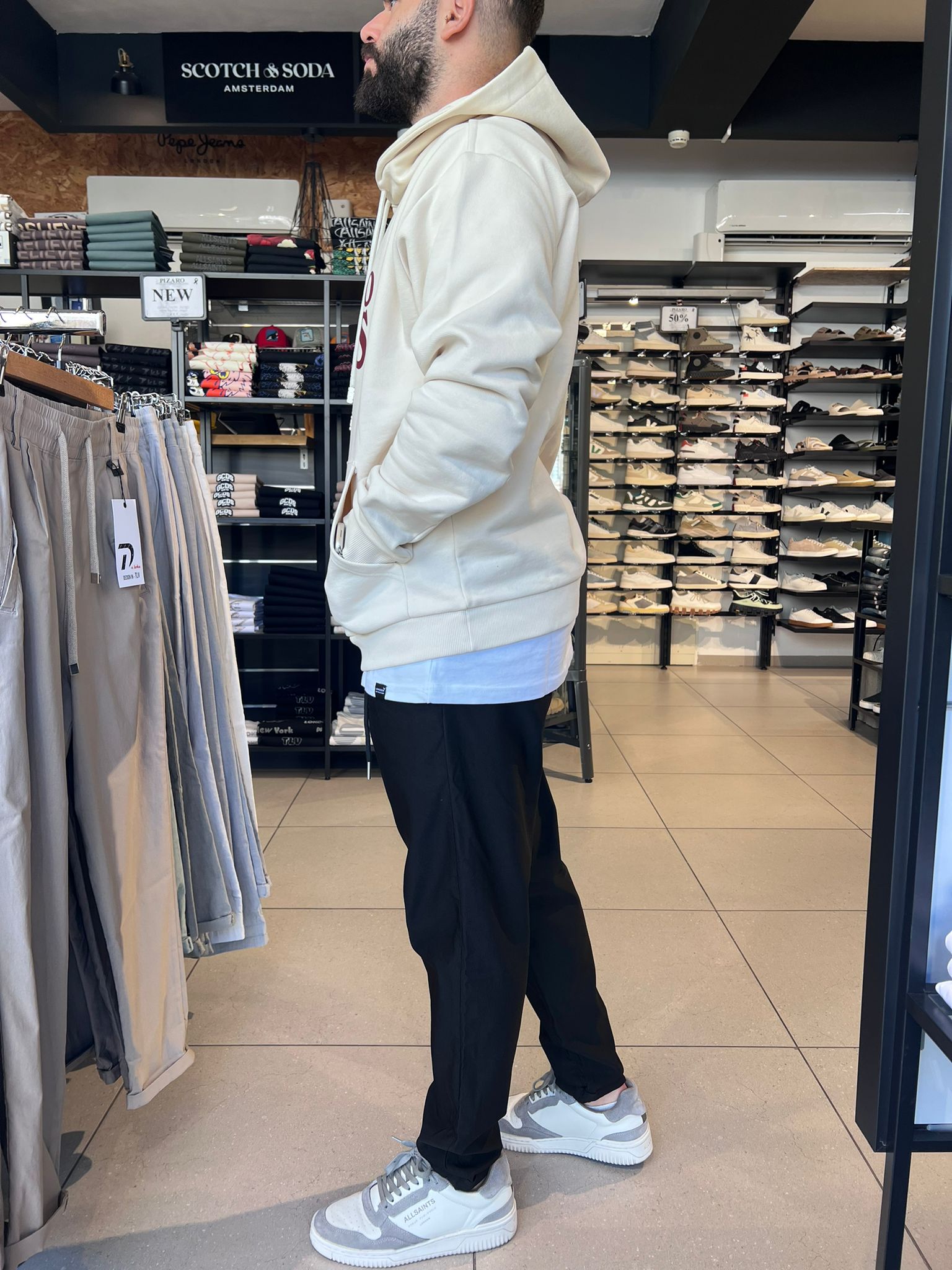 GCDS - קפוצ'יון TI AMO GCDS HOODIE   A2CM1910JG5 שמנת