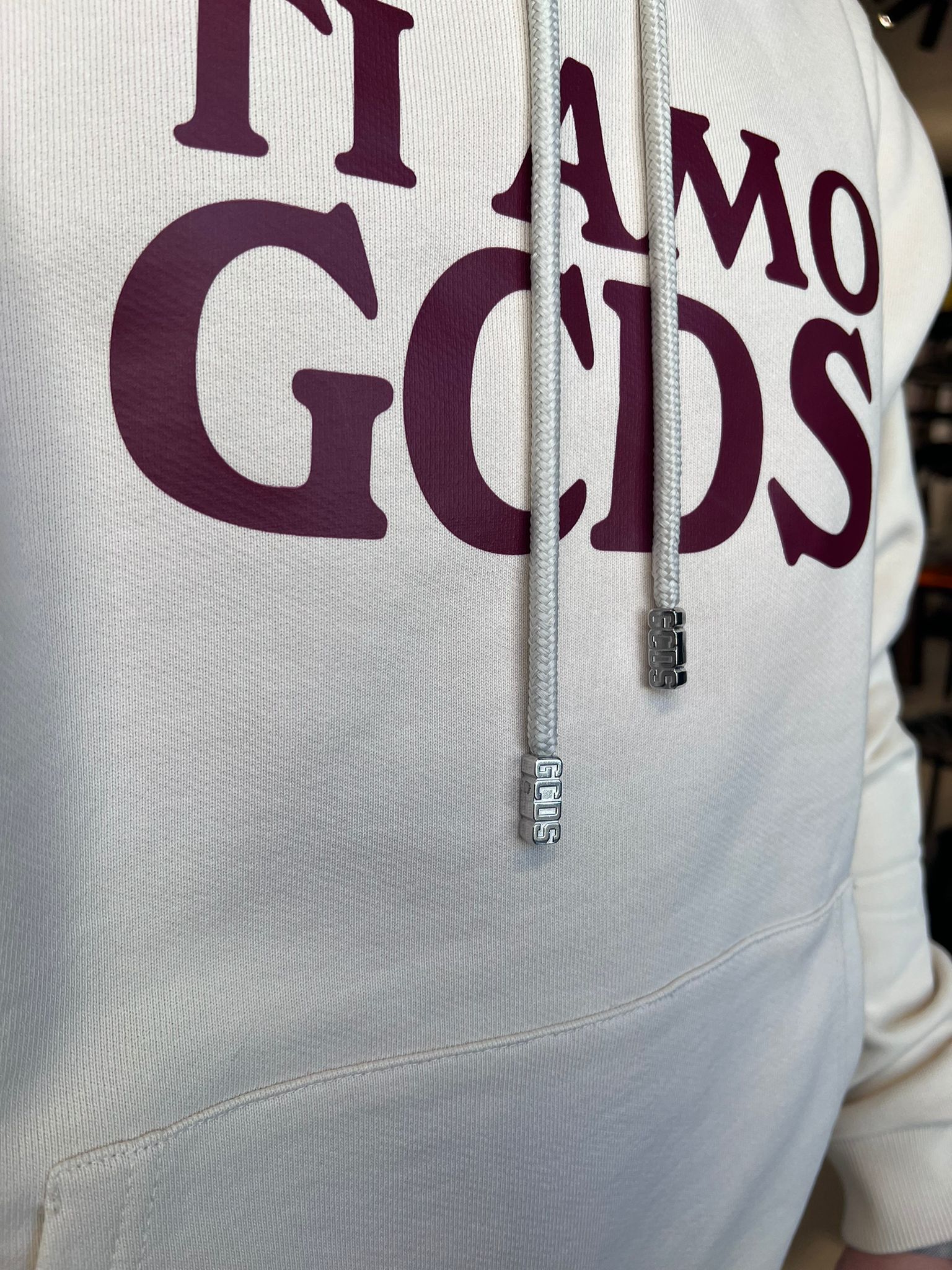 GCDS - קפוצ'יון TI AMO GCDS HOODIE   A2CM1910JG5 שמנת