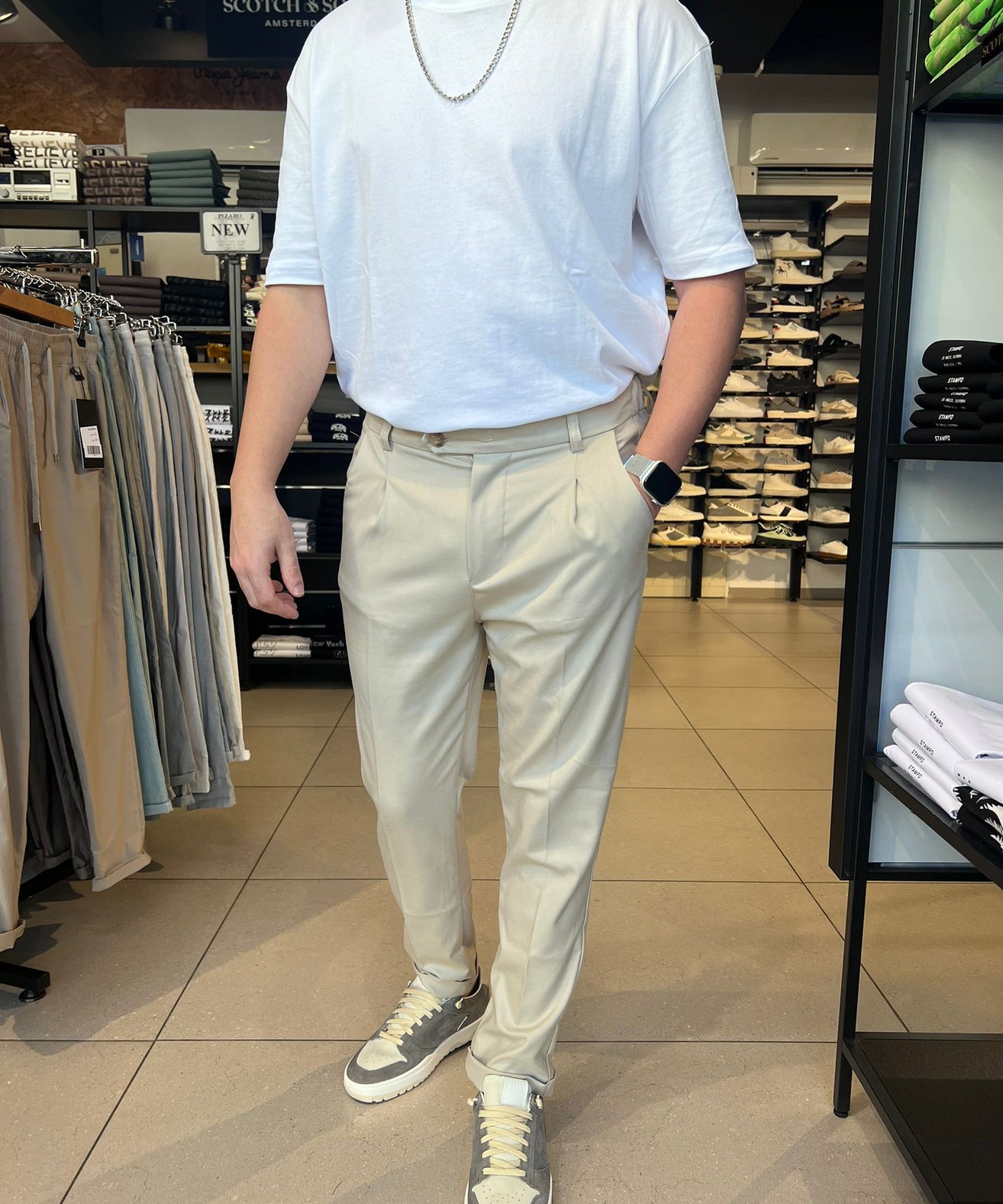 דרים אנד וורק - מכנס אלגנט דגם קמרון KAMERUN 002 צבע בזי