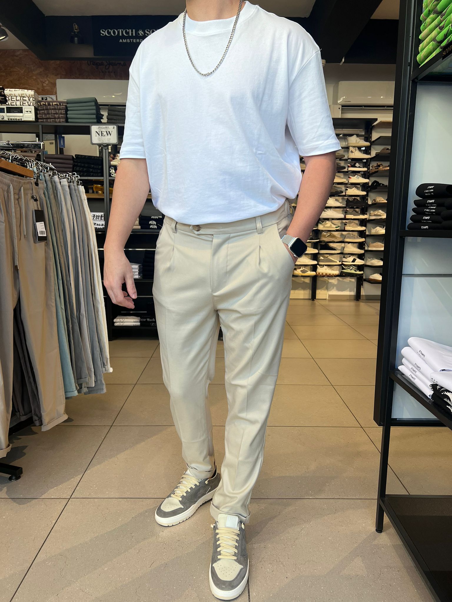 דרים אנד וורק - מכנס אלגנט דגם קמרון KAMERUN 002 צבע בזי