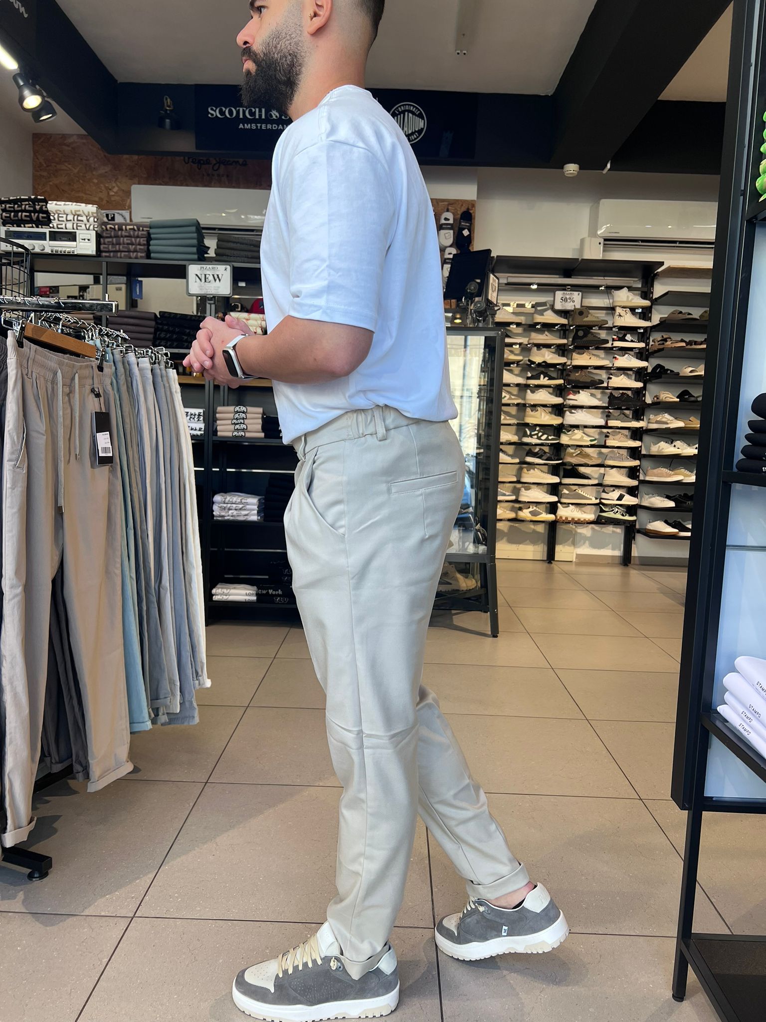 דרים אנד וורק - מכנס אלגנט דגם קמרון KAMERUN 002 צבע בזי