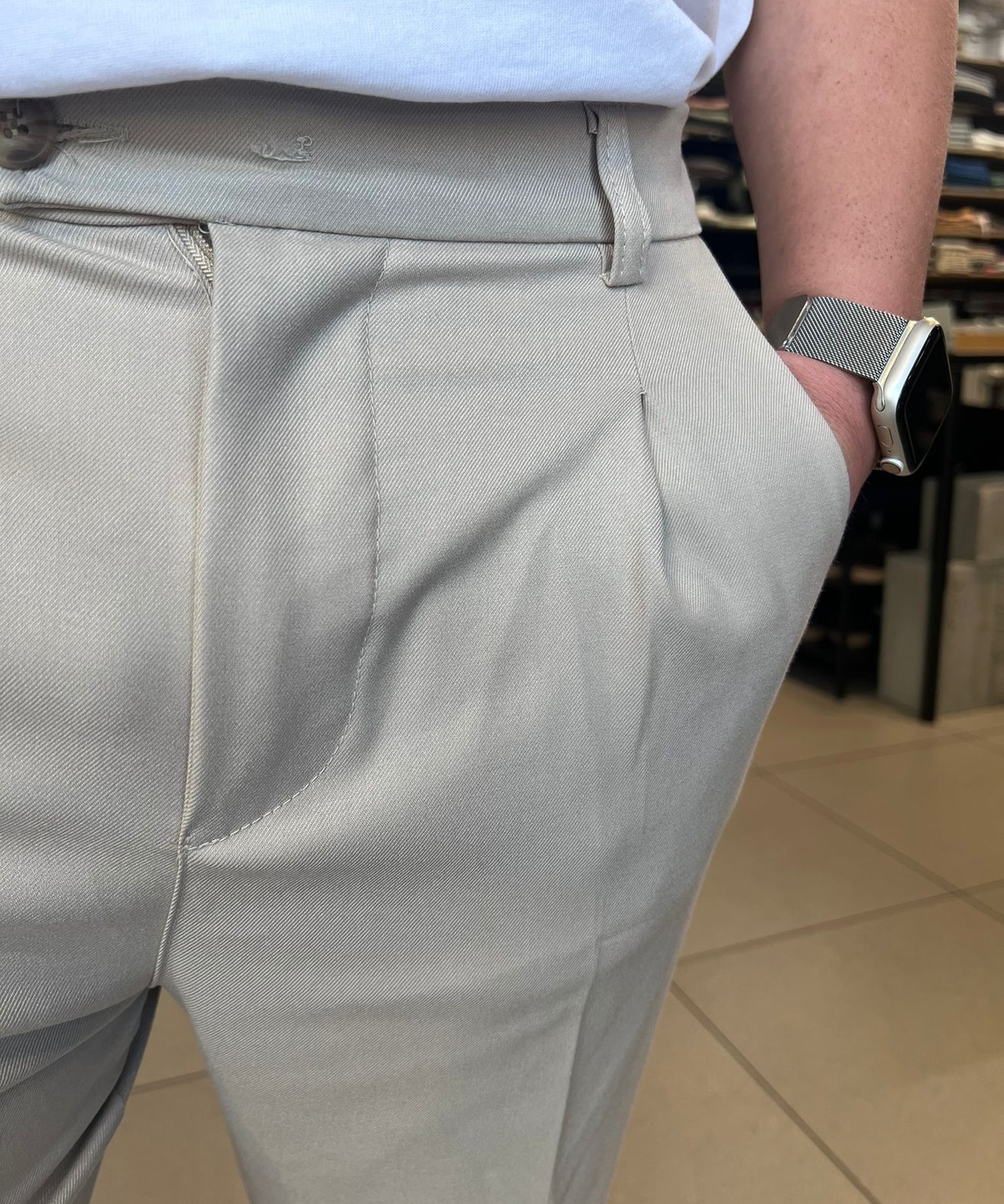 דרים אנד וורק - מכנס אלגנט דגם קמרון KAMERUN 002 צבע בזי