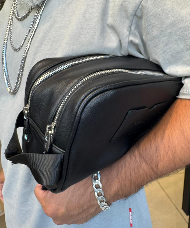 ריפליי - תיק יד דמוי עור שחור FM5316 UNIC-REPLAY