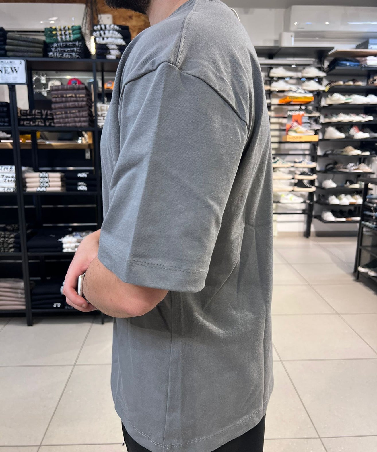 פיל רוג' - חולצה טי שרוול קצר בצבע  אפור T-SHIRT 03