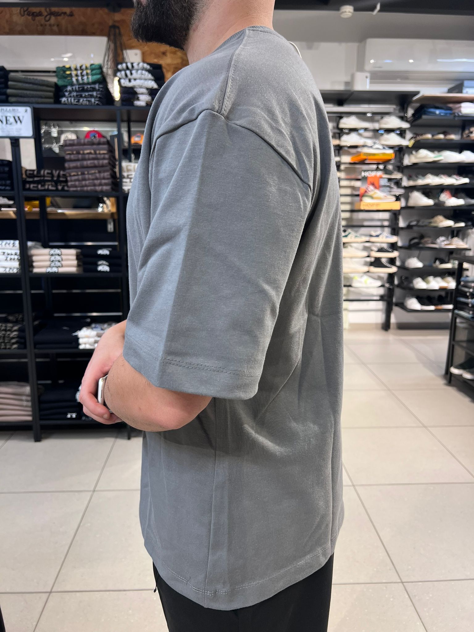 פיל רוג' - חולצה טי שרוול קצר בצבע  אפור T-SHIRT 03