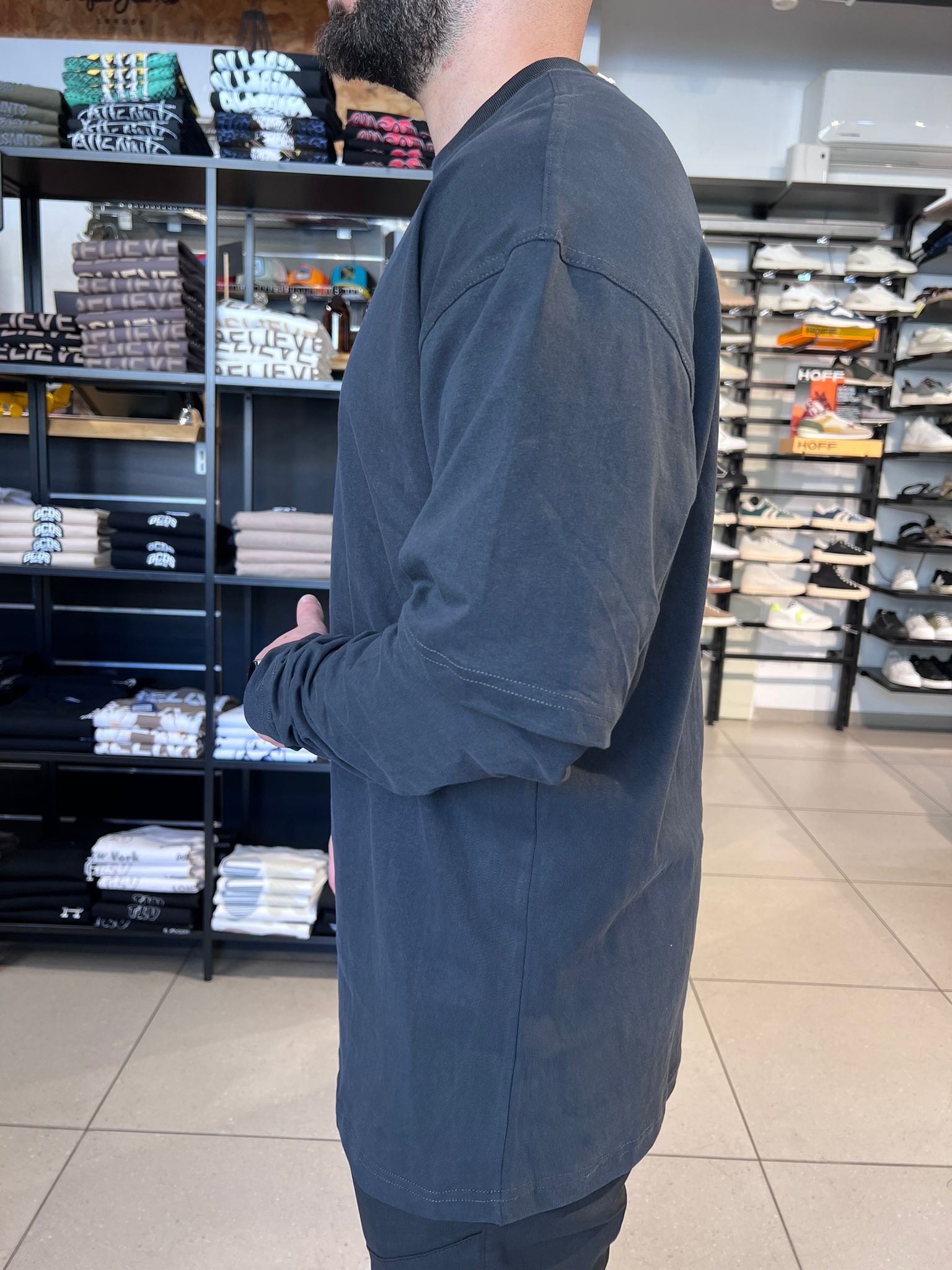 פיל רוג' - חולצה טי 03 TWOSLEEVE T-SHIRT  בצבע אפור