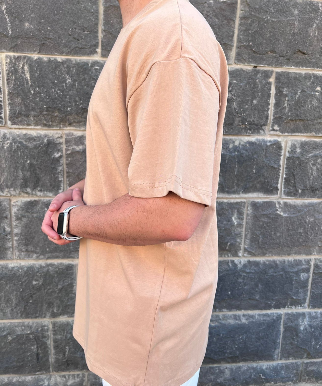 THIRTY DEGREES - SO 1012 חולצה טי  MEN OVERSIZE 100% SOMETHING