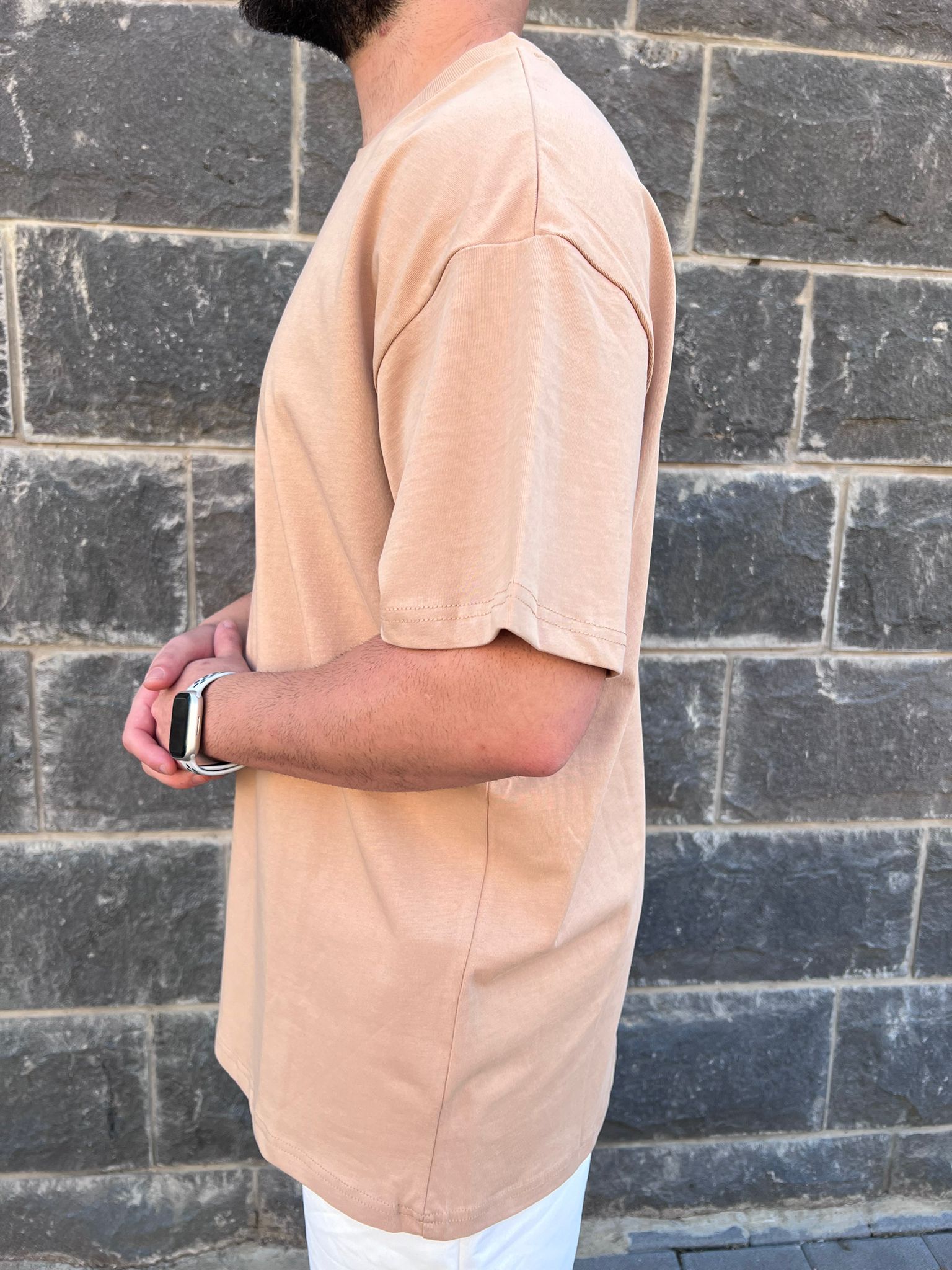 THIRTY DEGREES - SO 1012 חולצה טי  MEN OVERSIZE 100% SOMETHING