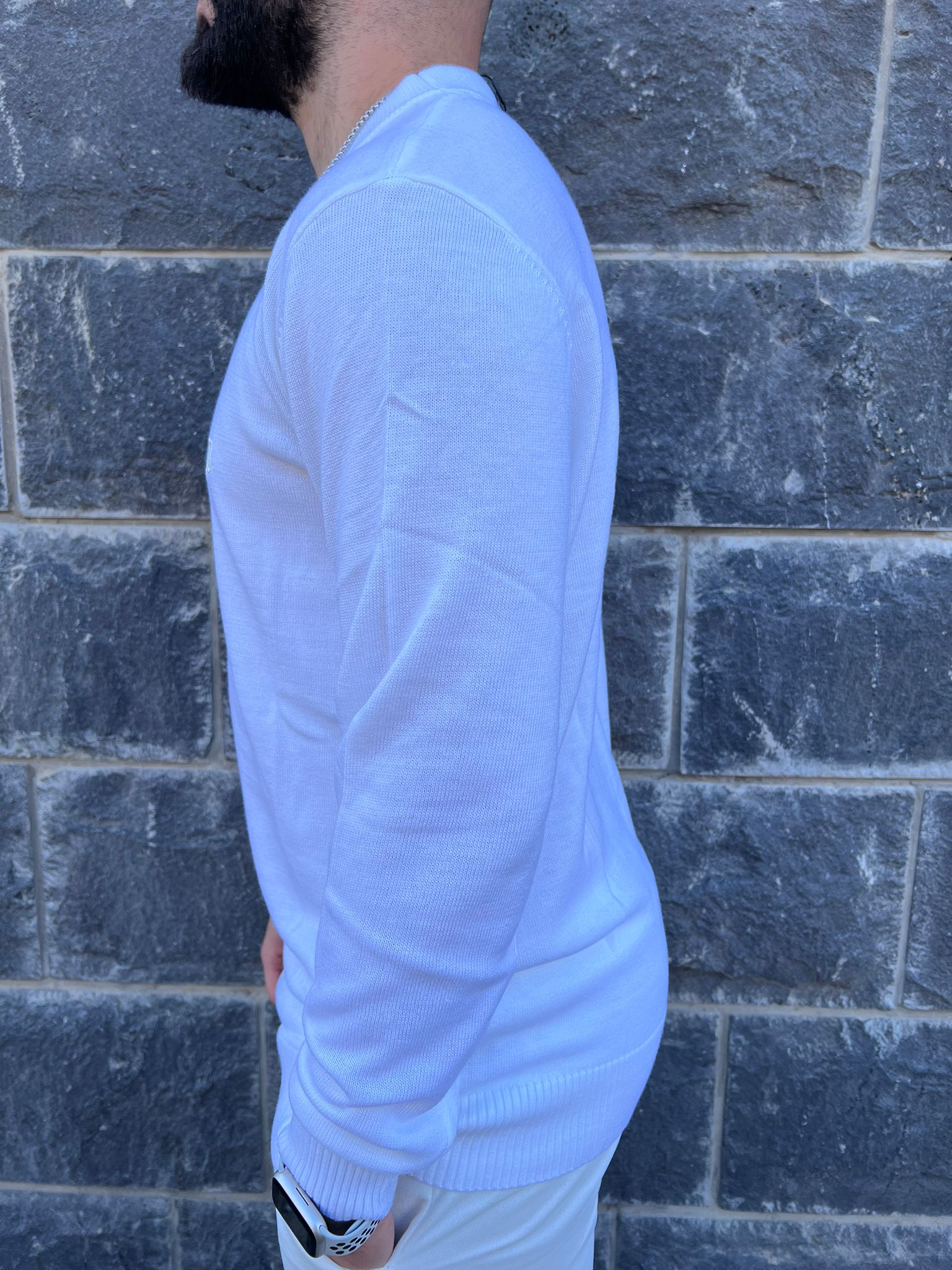 דרים אנד וורק - סריג מילאן 333322 שרוול ארוך בלבן